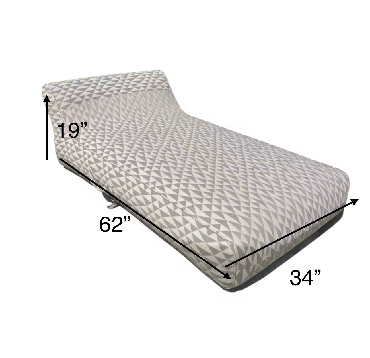 Luxe Linen-Like Inflatable Pool Lounge-Oyster Zag